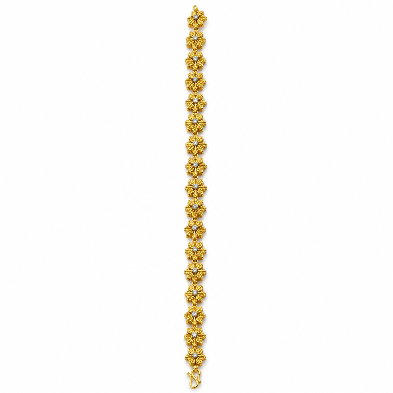 Elegant Golden Blossom Link Bracelet