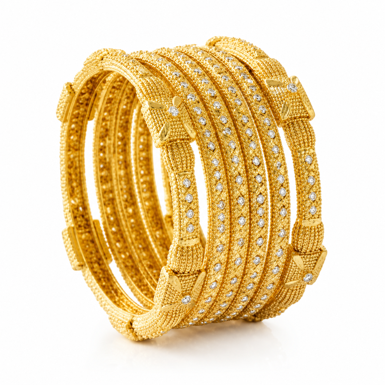 Antique Bangles | Very High Quality | Gold Plated | Stainless