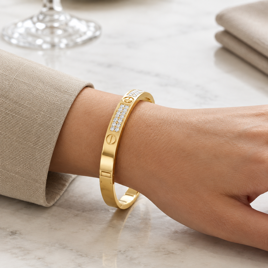 Crystalline Bangle - Gold Plated & Hight Quality