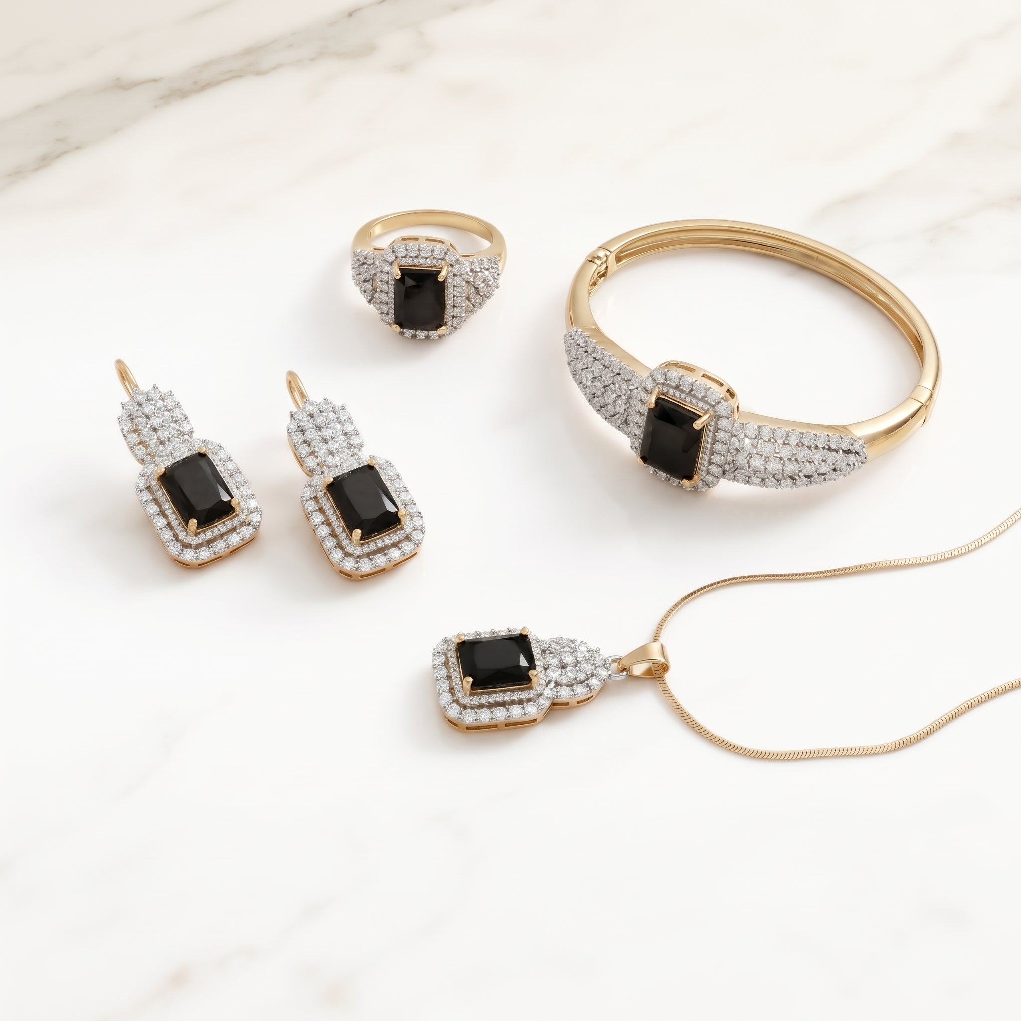 Zarovas by Zara Collection – Black Stone Luxe Jewelry Set